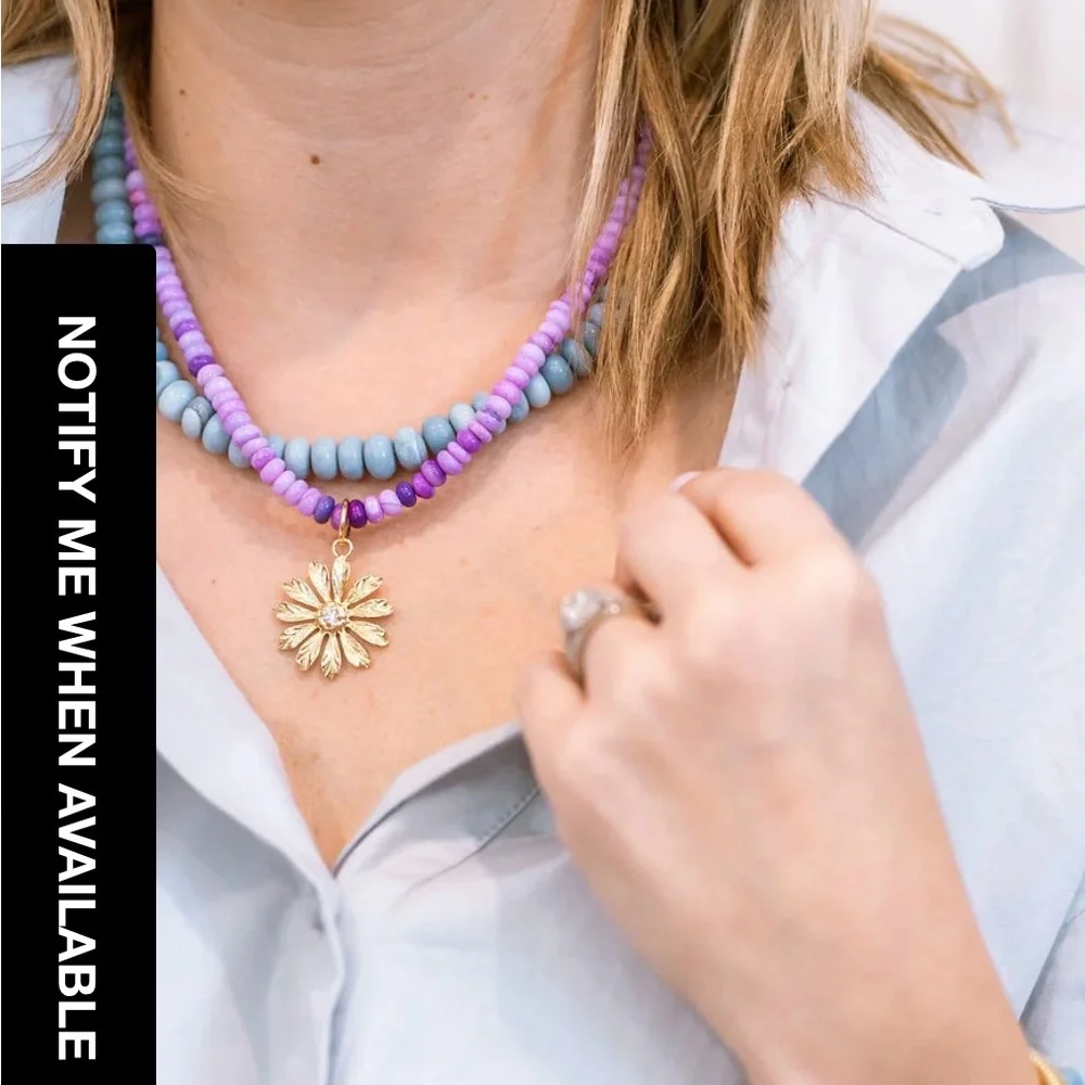 Allie & Bess Bay Hand Dyed Blue Opal beads 8mm to 10mm. 16” Beaded Necklace. New - Picture 3 of 11